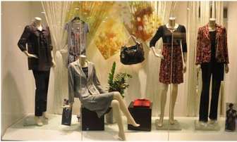 Precautions for display of clothing store windows